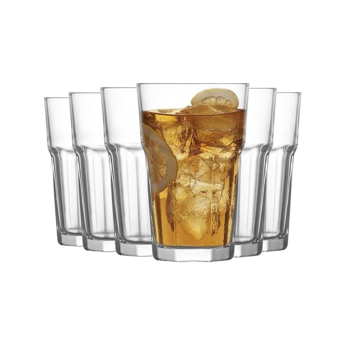 LAV Aras Iced Tea Glasses - 300ml - Pack of 12 Highball Glasses for Cocktails / Long Drinks
