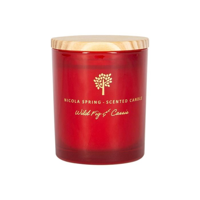 Nicola Spring Soy Wax Scented Candle 130g - Wild Fig & Cassis - Autumn Scent Jar - Long Burn Fragrance Perfect Seasonal