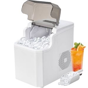Automatic Ice Maker Portable Ice Cube Making Machine Self-cleaning Function Includes Basket And Spoon For Home Office Camping 1