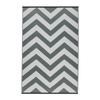 Fab Habitat 180x270cm Grey And White Laguna  Chevron Recycled Plastic Outdoor Rug