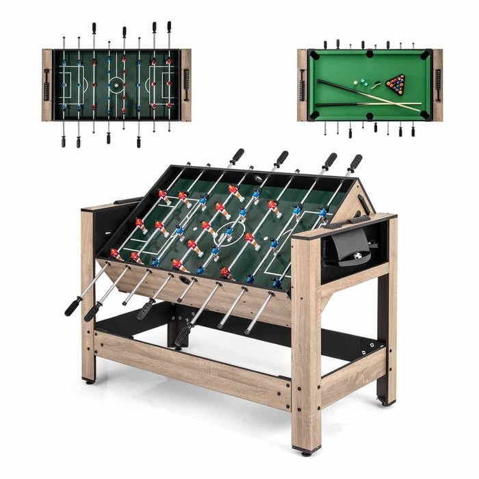 Costway Swivel Combo Game Table Billiard Arcade Sports Foosball