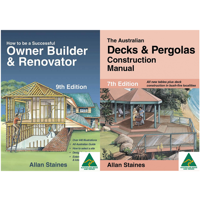 Home Renovation Pack Owner Builder Renovator + Decks And Pergolas Allan Staines