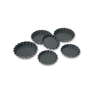 Matfer Bourgeat Exopan Fluted Tart Mould - 60mm, Non-Stick, Pack of 25