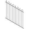ProtectorAl 0350-1200W x 1200H Palladium Silver Loop & Spear Top Pool Fence Panel Raked 16-30º