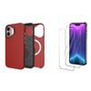 Icoverlover For Iphone 17 Case Compatible With Magsafe Tough Red + 2x Screen Protectors