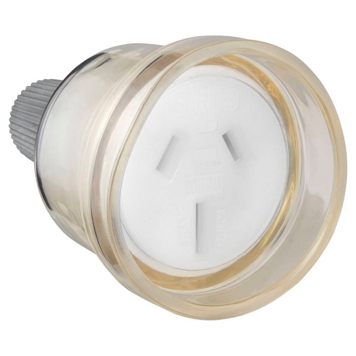 HPM 15A Clear Extension Cord Socket -