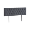 Linen Fabric King Bed Deluxe Headboard Bedhead - Grey