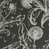 Porter's Paints 61.5cm x 10m Roll Graphite Dandelion Wallpaper - 61.5cm x 10m