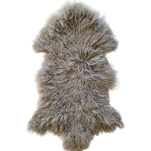 Naturally Sheepskins 90cm Grey Mongolian Sheepskin Rug - Single