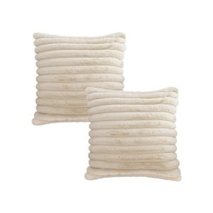 SOGA 2X 45CM Faux Rabbit Fur Throw Pillows
