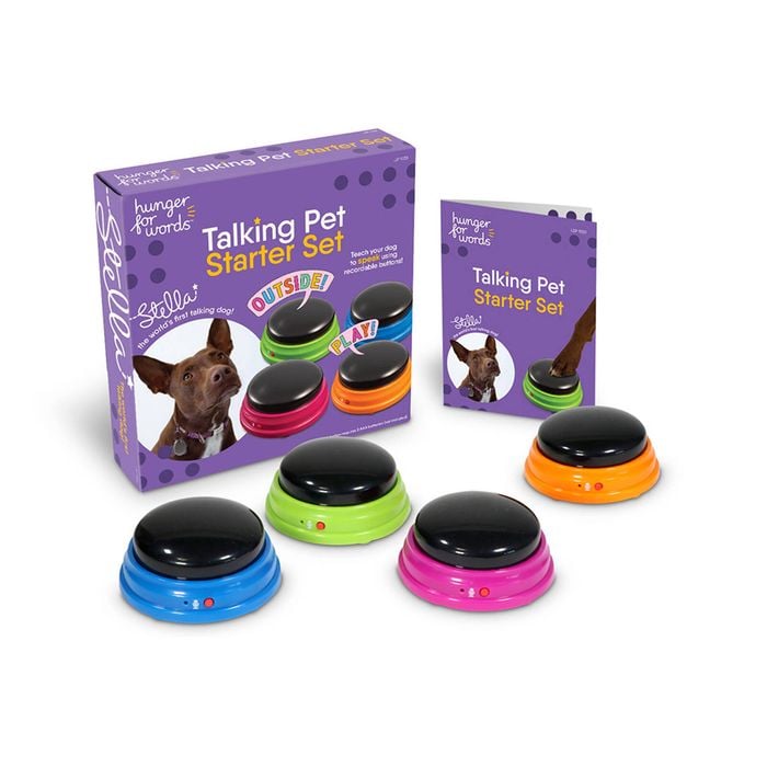 4pc Hunger for Words Talking Pet Programmable Speach Buttons Starter Set