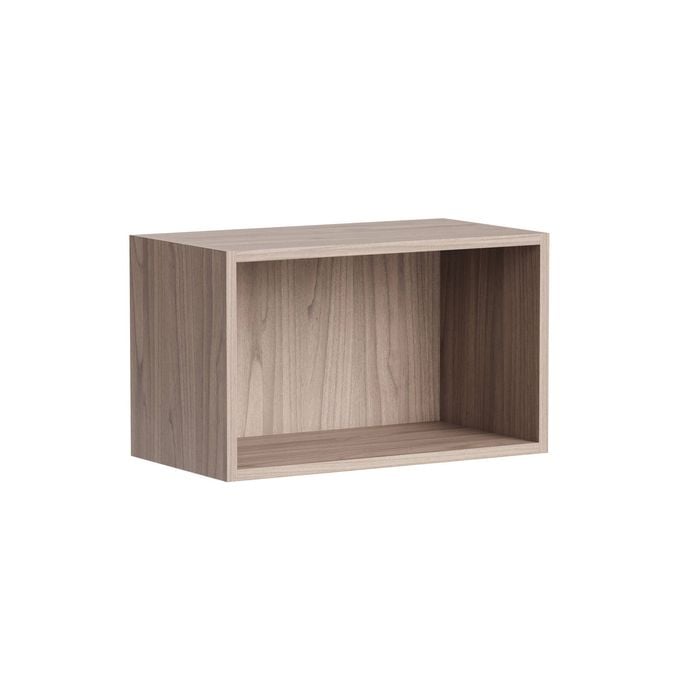 Kaboodle 600-699mm Silver Ash Customisable Slimline Open Shelf