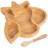 Tiny Ding Bamboo Unicorn Baby Weaning Plate & Fork Set