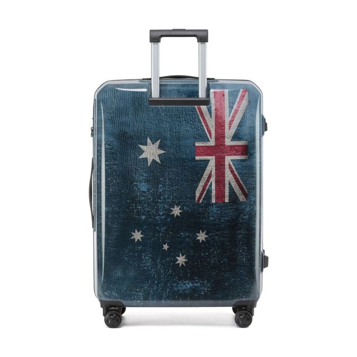 Tosca Australiana Suitcase Hard Shell Travel Luggage Australian Flag Large 76cm