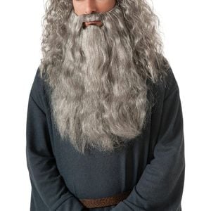 Gandalf Beard Kit for Adults, The Hobbit Wizard Wig and Beard Set, ADULT