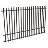 ProtectorAl 2400W x 1500H Satin Black Aluminium Batten Pool Fence Panel with Mid Rail - Black