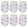 6PK Urban Kaya Apple Stemless Wine Drinking Glass 520ml 12cm Red