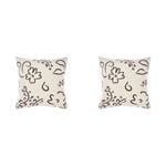 2PK Linen House 65x65cm Kenzi Vanilla European Pillowcase