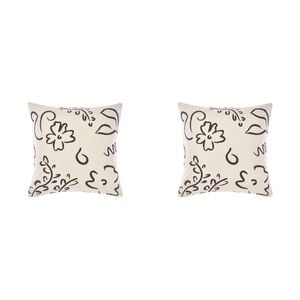 2PK Linen House 65x65cm Kenzi Vanilla European Pillowcase