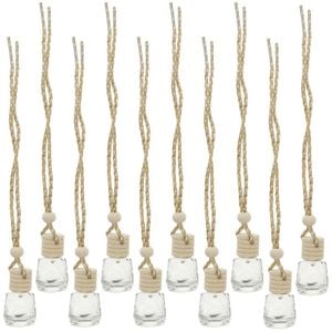 NNEOBA 10PCS Hanging Glass Perfume Bottle Car Scent Diffuser8ml