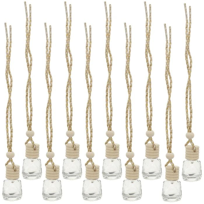 NNEOBA 10PCS Hanging Glass Perfume Bottle Car Scent Diffuser8ml