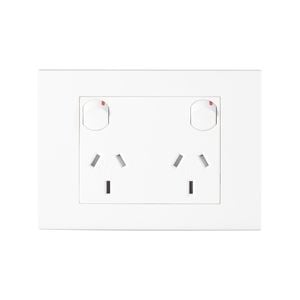 HPM 10A White Matte VIVO Horizontal Double Powerpoint - Matt White