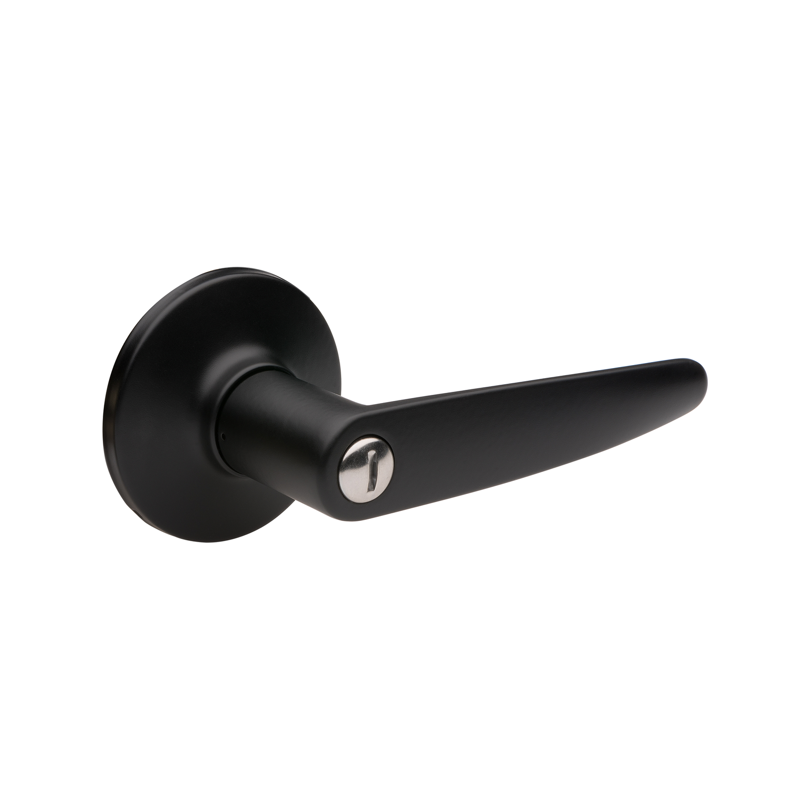 Lane Avalon Privacy Lever Set Round Rosette Matte Black