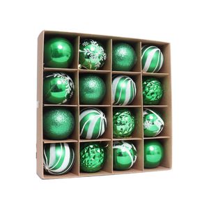 Catzon 16 Pcs Christmas Ball Ornaments Shatterproof Plastic Hanging Baubles for Holiday-Set 3