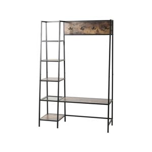 Sherwood Rustic Wooden Entrance Hall Tree Brown 115.4x40x171.5cm