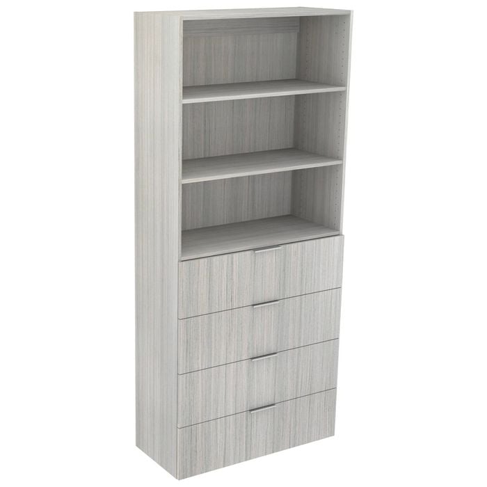 Lugna 2048 x 900 x 380mm Mist 2 Adjustable Shelf 4 Drawer Robe Insert