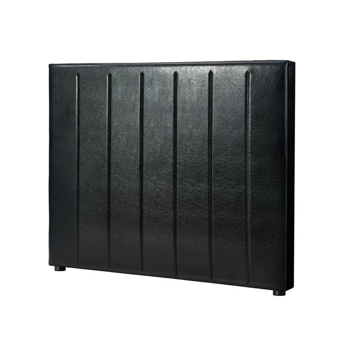 Oikiture Bed Frame Headboard King Single Size Head Bedhead Black Leather