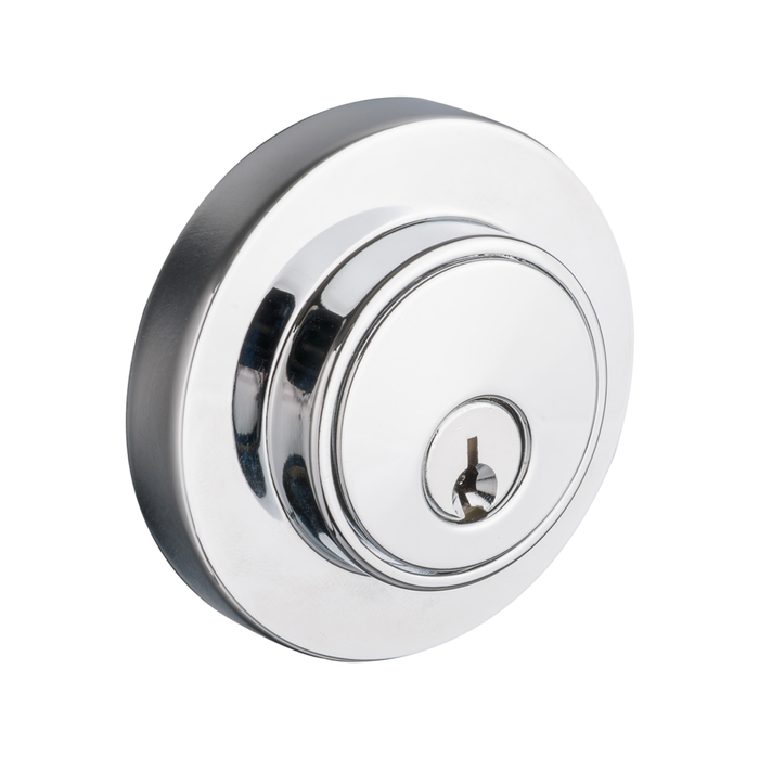 Lane Polished Chrome Slimline Round Single Cylinder Deadbolt