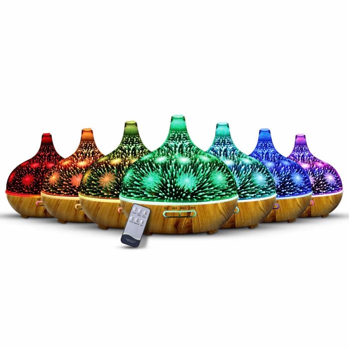 Devanti 400ml Aroma Diffuser Aromatherapy 3D Glass
