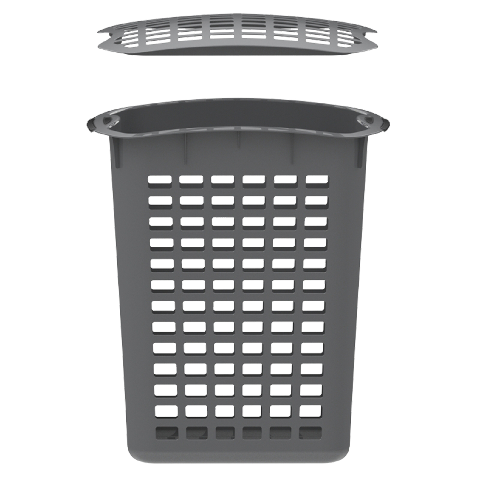 HomeLeisure 90L Laundry Hamper With Lid - White thumbnail 2