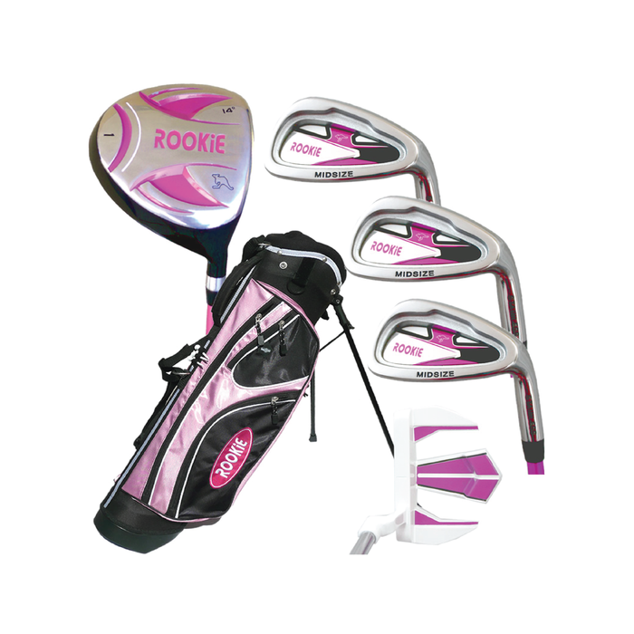 Rookie - Girls Golf Set RH - 6 Pce Pink 7 to 10 YRS