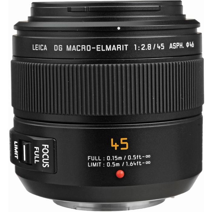 Panasonic Leica 45mm f/2.8 DG Elmarit Macro Lens