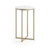 Sheffield side table in white marble and golden steel legs 43 cm
