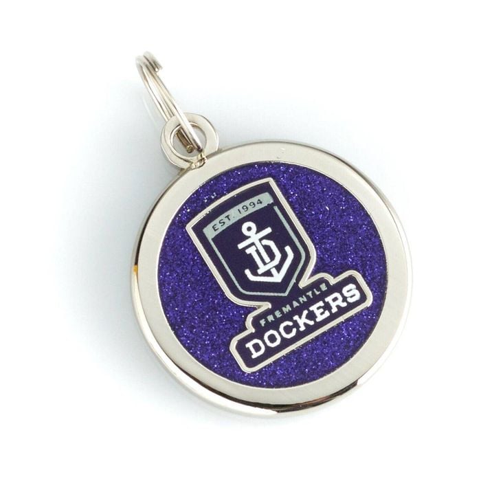 Afl Pet Id Tag - Fremantle Dockers - Engravable - 25mm Diameter