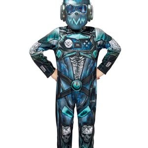 Futuristic Blue Robot Gamer Boy Costume - 6-8