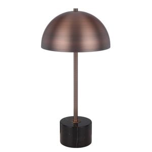 Telbix Domez Modern Table Desk Lamp Light Metal Marble Black Marble Bronze
