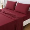 LINENOVA Microfiber Soft 1200TC Sheet Set - Burgundy King