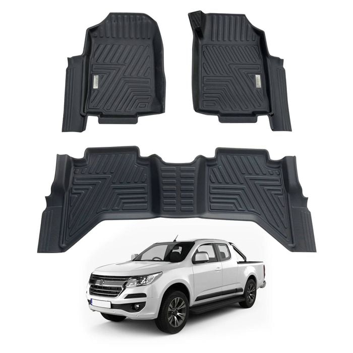 AUSGO Car Floor Mats for Holden Colorado Dual Cab 2012-2020 All-Weather Floor Liners