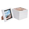 Nicola Spring 6" X 6" White 3d Box Photo Frames - 4" X 4" Mount - Pack Of 5