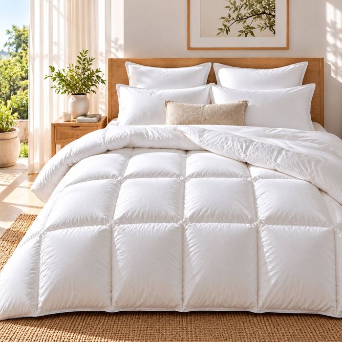 Royal Comfort 85/15 Duck Feather Down Medium Warmth Quilt 500GSM White Double