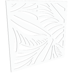 ProtectorAl 300 - 1200 x 300 - 1200mm Pearl White Jungle Unframed Solid Aluminium Decorative Panel