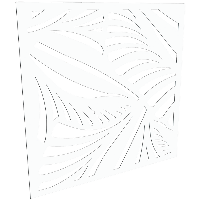 ProtectorAl 300 - 1200 x 300 - 1200mm Pearl White Jungle Unframed Solid Aluminium Decorative Panel