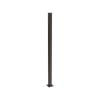 ProtectorAl 50 x 50 x 1000mm H Satin Black Aluminium Garden Flanged Fence Post with Cap