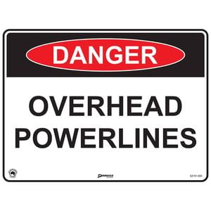 Pinnacle 400 x 300mm Metal Danger Overhead Powerlines Sign