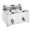 Apuro Double Electric Fryer with Timer - 2x8Ltr - 2x2.9kW