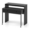 Costway Extendable Writing Desk Console Table Study Workstation Rustic Black